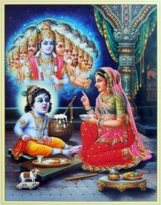 Baby Krishna with Mother Yashoda