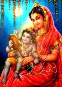 Cute Laddu Gopal Ki Image with Yasoda Maa